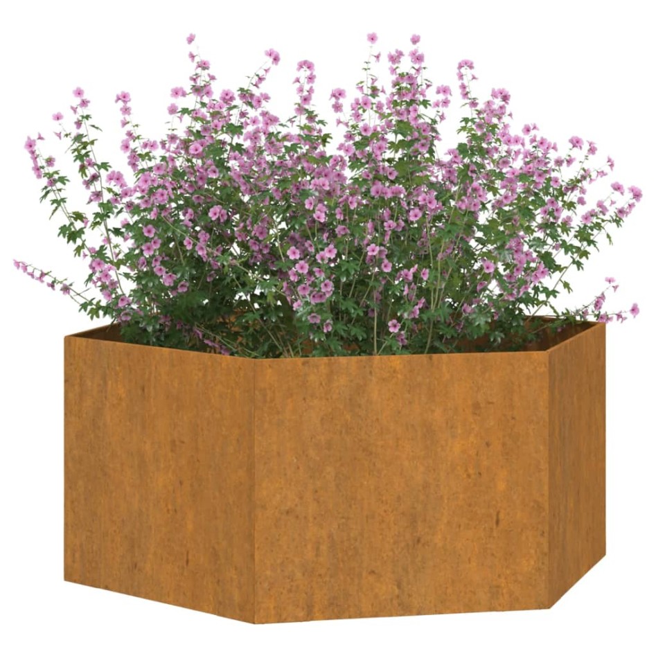 Jardinera de acero corten oxidado 90x90x45