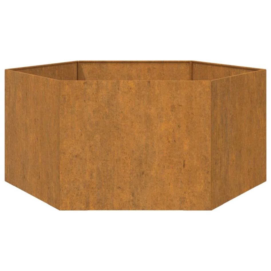 Jardinera de acero corten oxidado 90x90x45