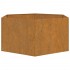 Jardinera de acero corten oxidado 90x90x45