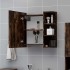 Armario con espejo baño madera roble ahumado 62,5x20,5x64