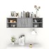 Estantería de pared madera contrachapada gris 102x30x29