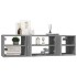 Estantería de pared madera contrachapada gris 102x30x29