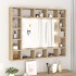 Mueble con espejo y LED color roble Sonoma 91x15x76,5