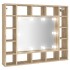 Mueble con espejo y LED color roble Sonoma 91x15x76,5