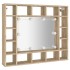 Mueble con espejo y LED color roble Sonoma 91x15x76,5
