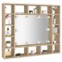 Mueble con espejo y LED color roble Sonoma 91x15x76,5