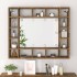Mueble con espejo y LED color roble ahumado 91x15x76,5