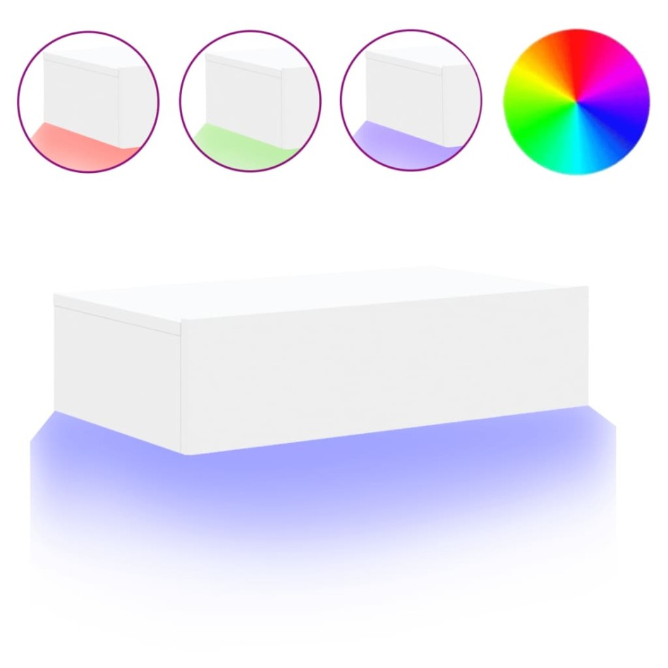 Mueble para TV con luces LED blanco 60x35x15,5