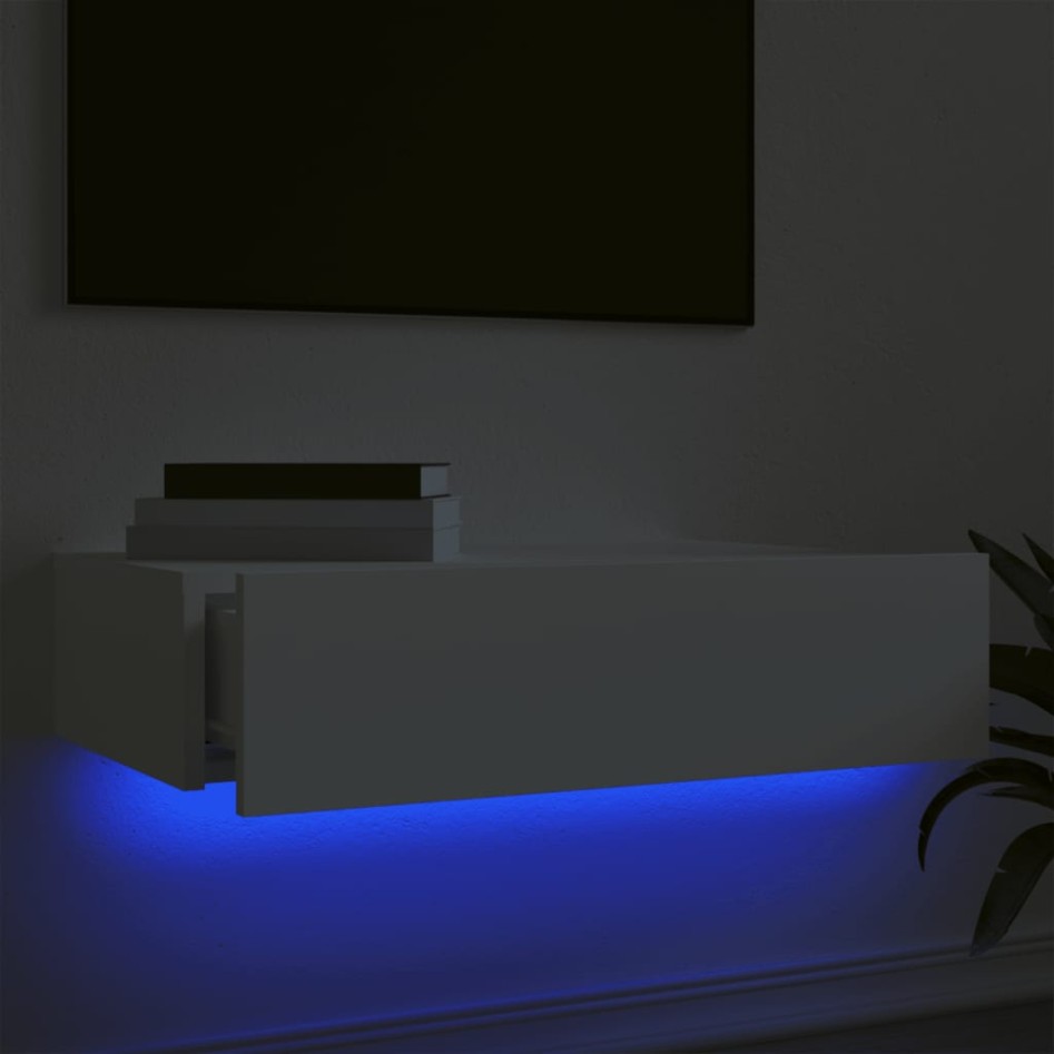 Mueble para TV con luces LED blanco 60x35x15,5