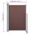 Toldo lateral retráctil de jardín marrón 120x300