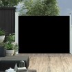 Toldo lateral retráctil de jardín negro 120x500 cm
