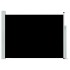 Toldo lateral retráctil de jardín negro 120x500