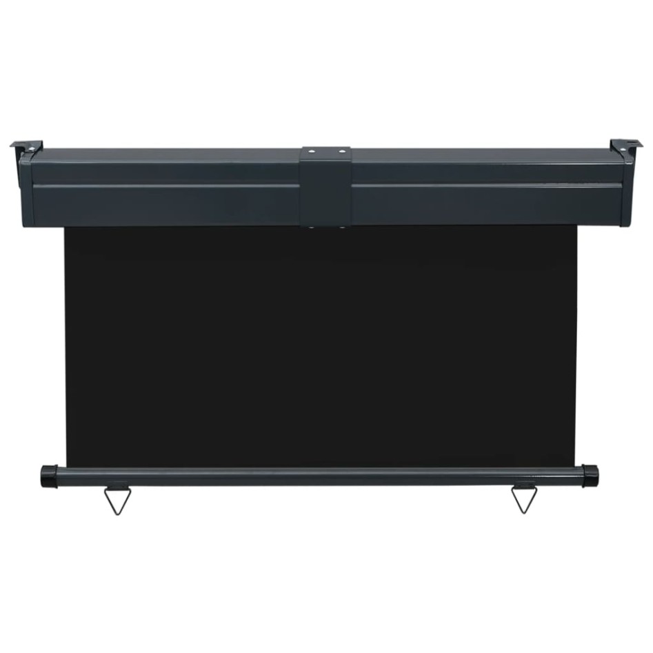 Toldo lateral de balcón negro 125x250