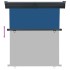 Toldo lateral de balcón azul 145x250