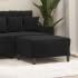 Reposapiés de terciopelo negro 70x55x41