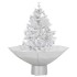 Árbol de Navidad con nieve con base en paraguas blanco 75