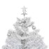 Árbol de Navidad con nieve con base en paraguas blanco 75