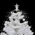Árbol de Navidad con nieve con base en paraguas blanco 75
