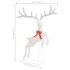 Reno decorativo de Navidad blanco 120 LEDs blanco