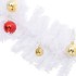 Guirnalda de Navidad decorada con bolas blanco 10