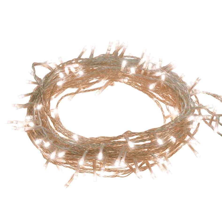 Tira de luces con 2000 LED PVC blanco cálido 200