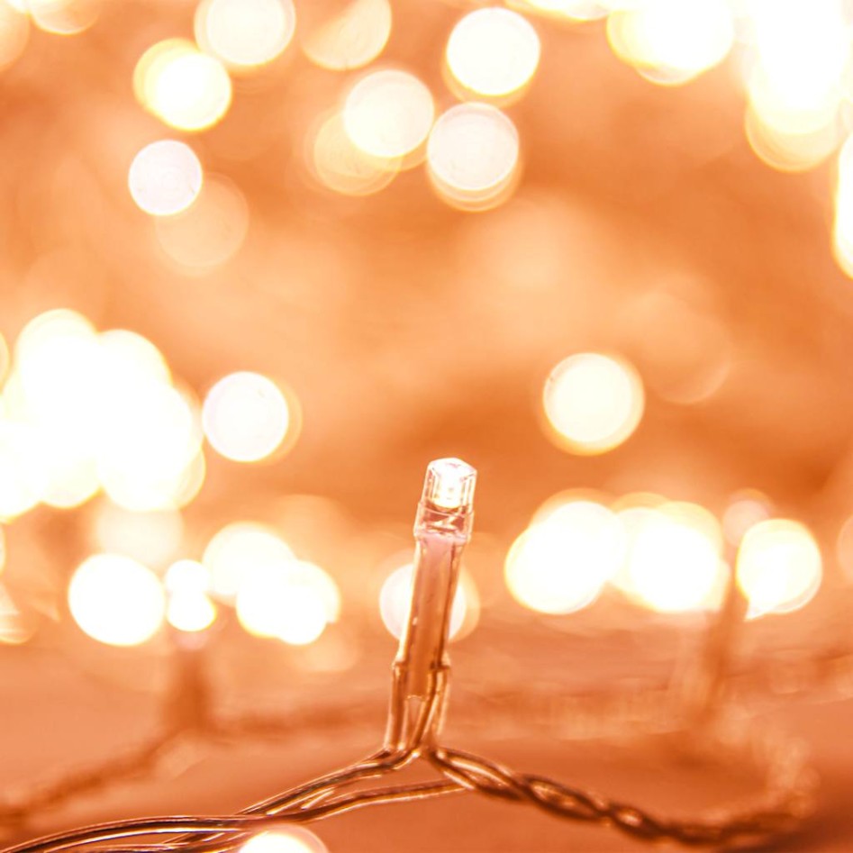 Tira de luces con 2000 LED PVC blanco cálido 200