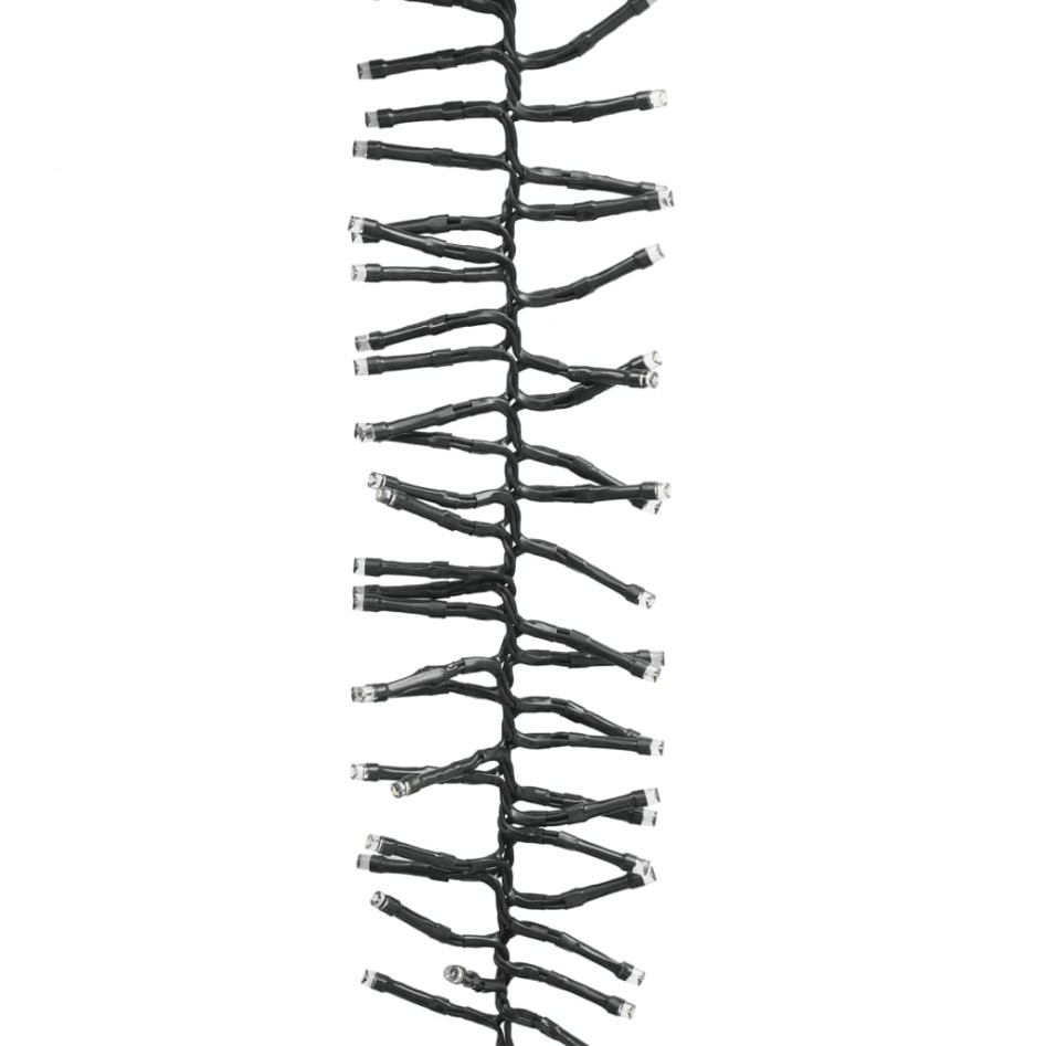 Tira de luces de racimo con 2000 LEDs PVC blanco cálido 17