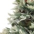 Árbol de Navidad con luces y piñas PVC PE verde 150