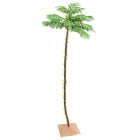 Palmera artificial con 192 LED blanco cálido 300