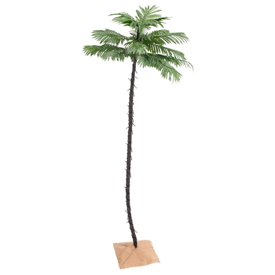 Palmera artificial con 192 LED blanco cálido 300