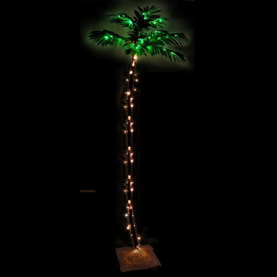 Palmera artificial con 192 LED blanco cálido 300