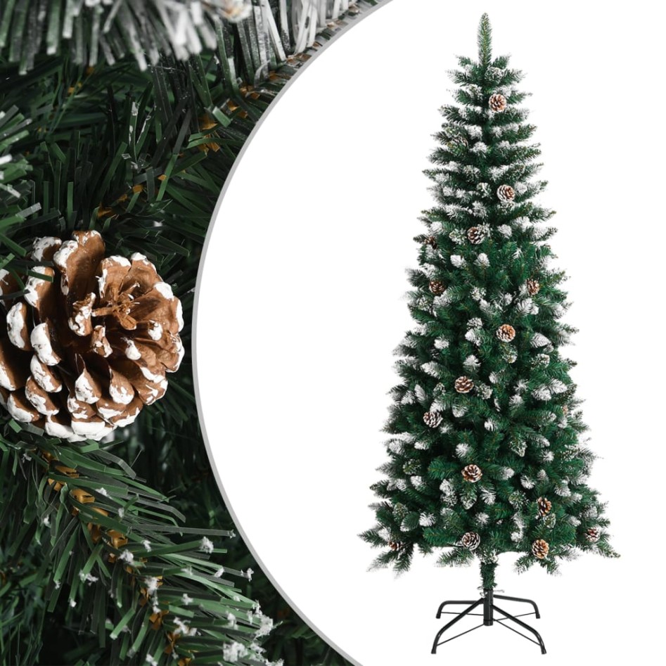 Árbol de Navidad artificial con soporte PVC verde 180