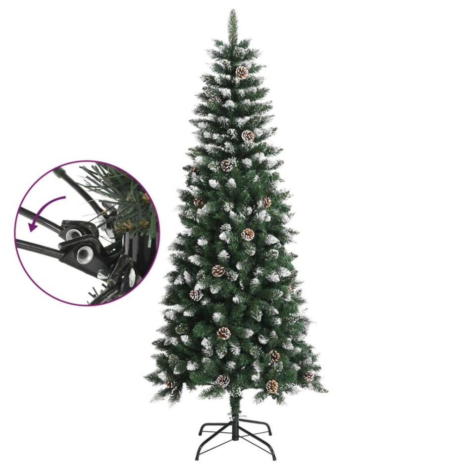 Árbol de Navidad artificial con soporte PVC verde 180