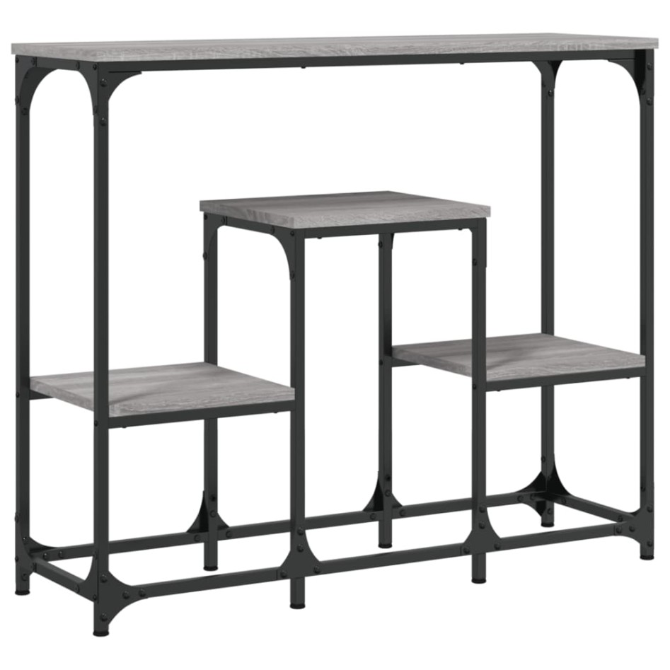 Mesa consola madera de ingeniería gris Sonoma 89,5x28x76