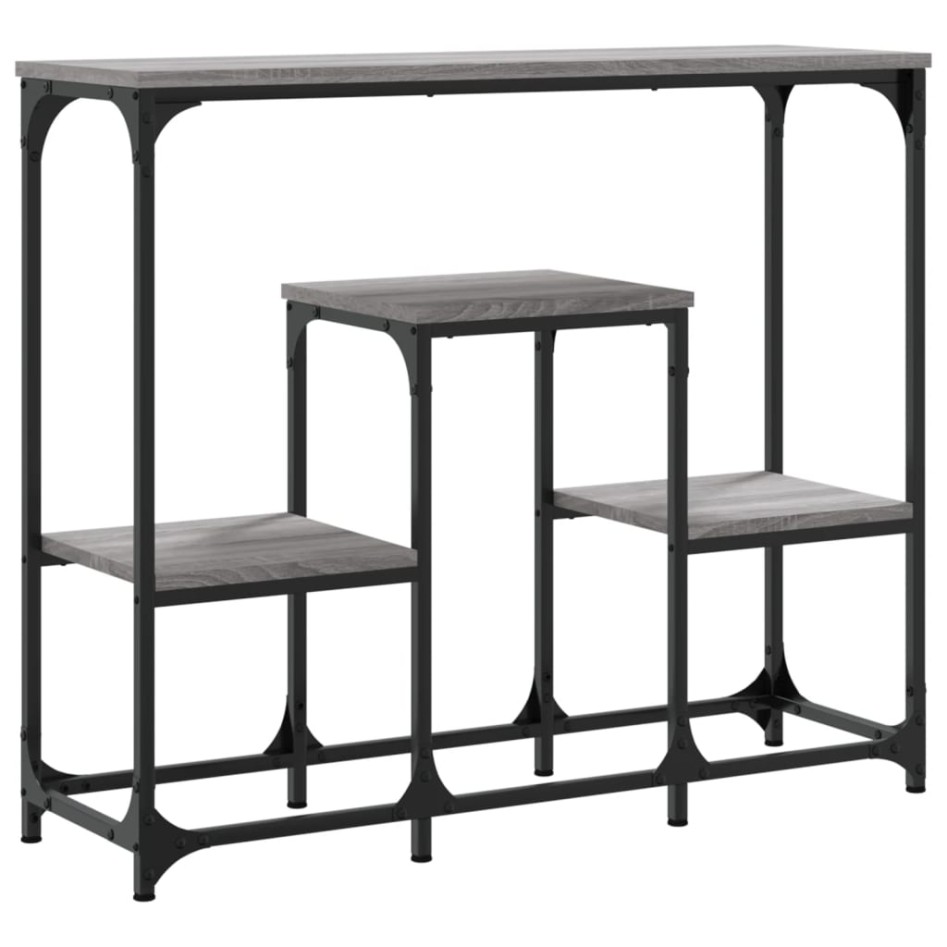 Mesa consola madera de ingeniería gris Sonoma 89,5x28x76