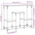Mesa consola madera de ingeniería gris Sonoma 89,5x28x76