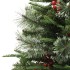 Árbol de Navidad con luces y piñas PVC PE verde 150