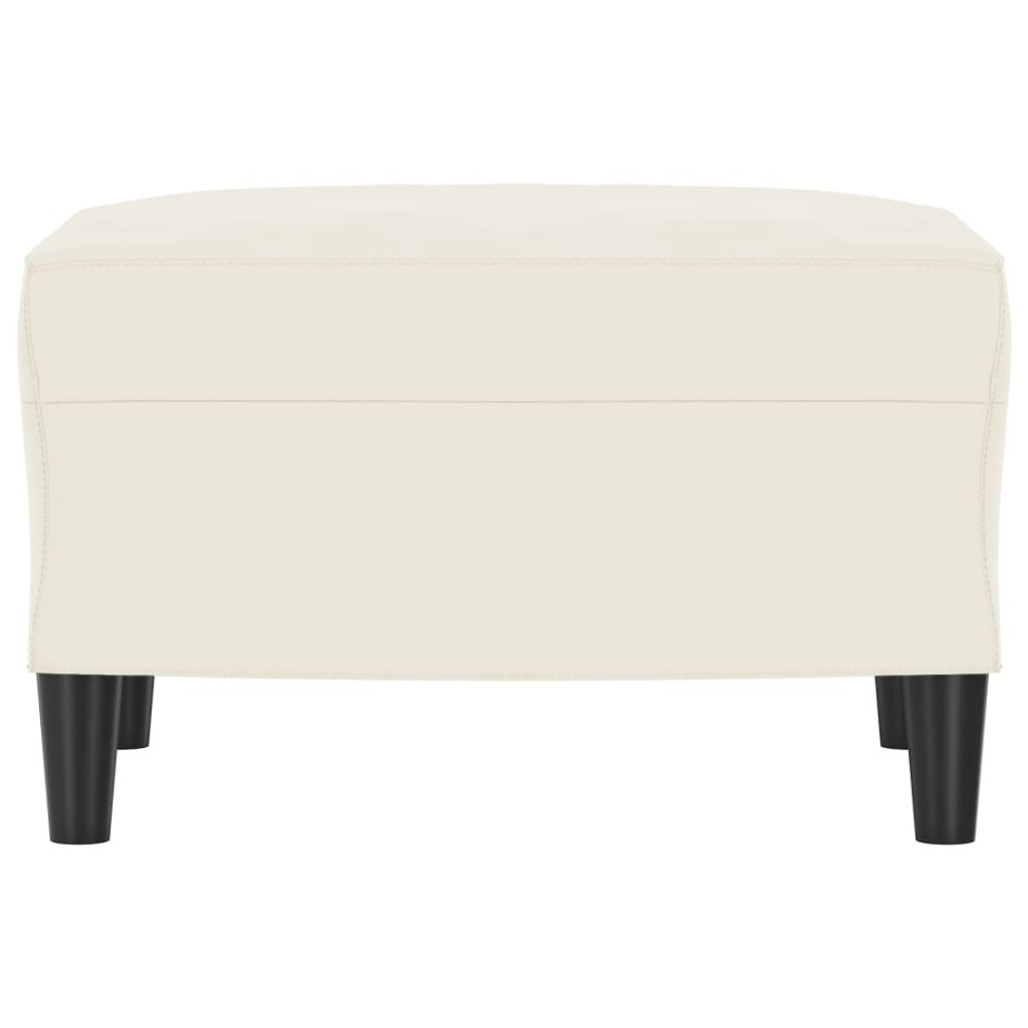 Reposapiés de terciopelo crema 60x50x41