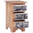 Mesita de noche madera maciza de caoba 30x30x51