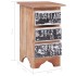 Mesita de noche madera maciza de caoba 30x30x51