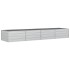 Arriate de acero galvanizado plateado 320x80x45