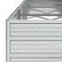 Arriate de acero galvanizado plateado 320x80x45