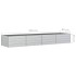 Arriate de acero galvanizado plateado 320x80x45