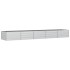 Arriate de acero galvanizado plateado 400x80x45