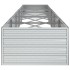 Arriate de acero galvanizado plateado 400x80x45