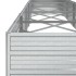 Arriate de acero galvanizado plateado 400x80x45