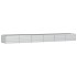 Arriate de acero galvanizado plateado 480x80x45