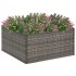Jardinera ratán sintético gris 80x80x40