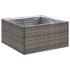 Jardinera ratán sintético gris 80x80x40
