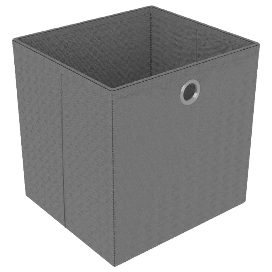 Estantería de 15 cubos con cajas de tela gris 103x30x175,5